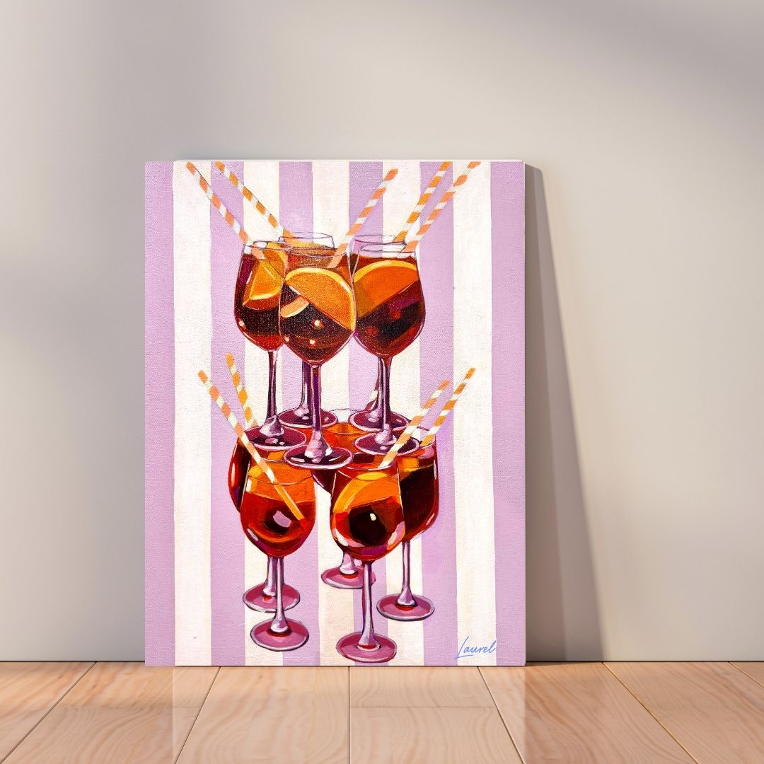 Aperol Spritz Tower canvas print
