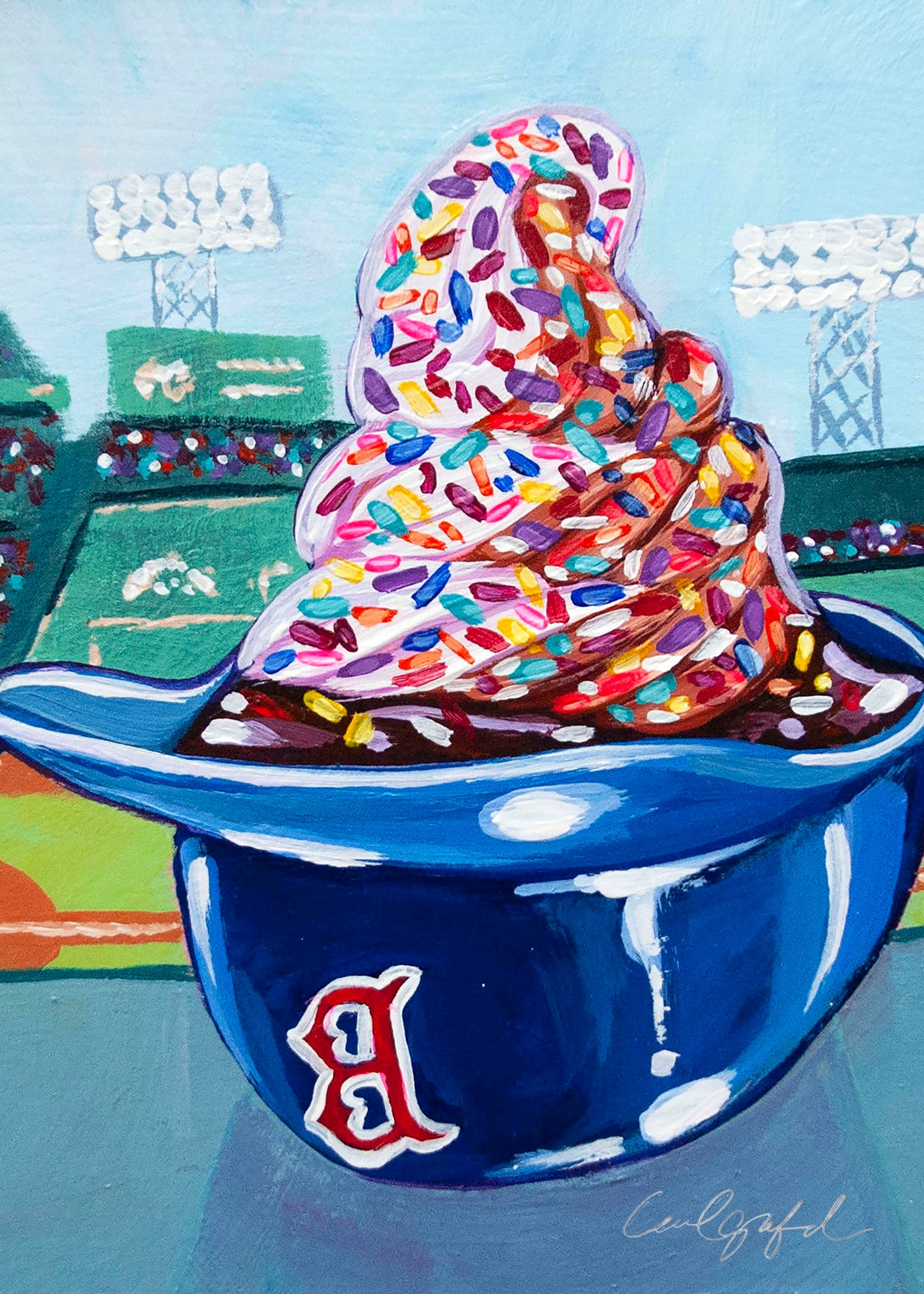 Redsox Ice Cream Canvas Print