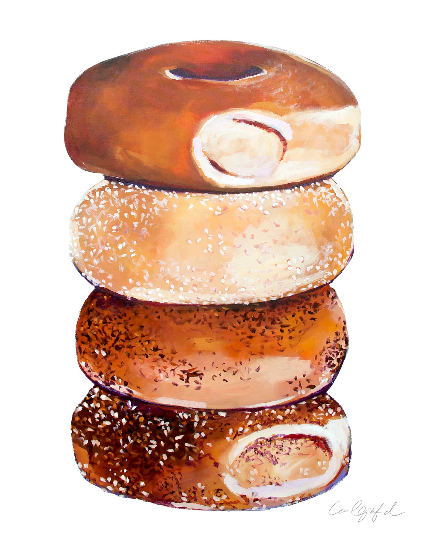 Bagel Stack Canvas Print