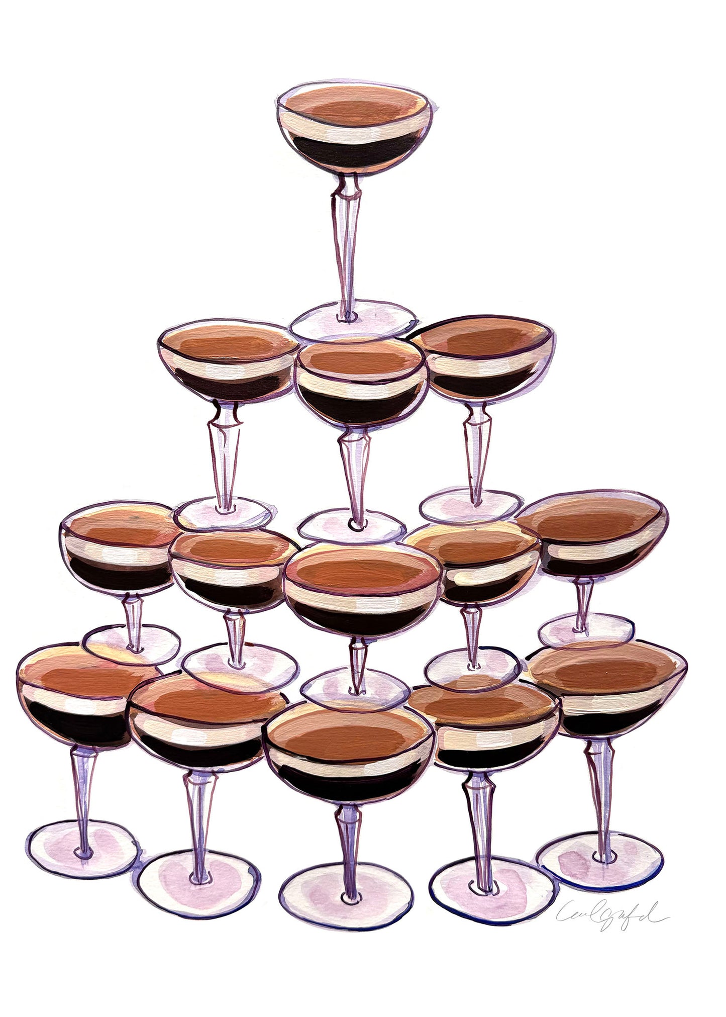Espresso Martini Tower Canvas Print