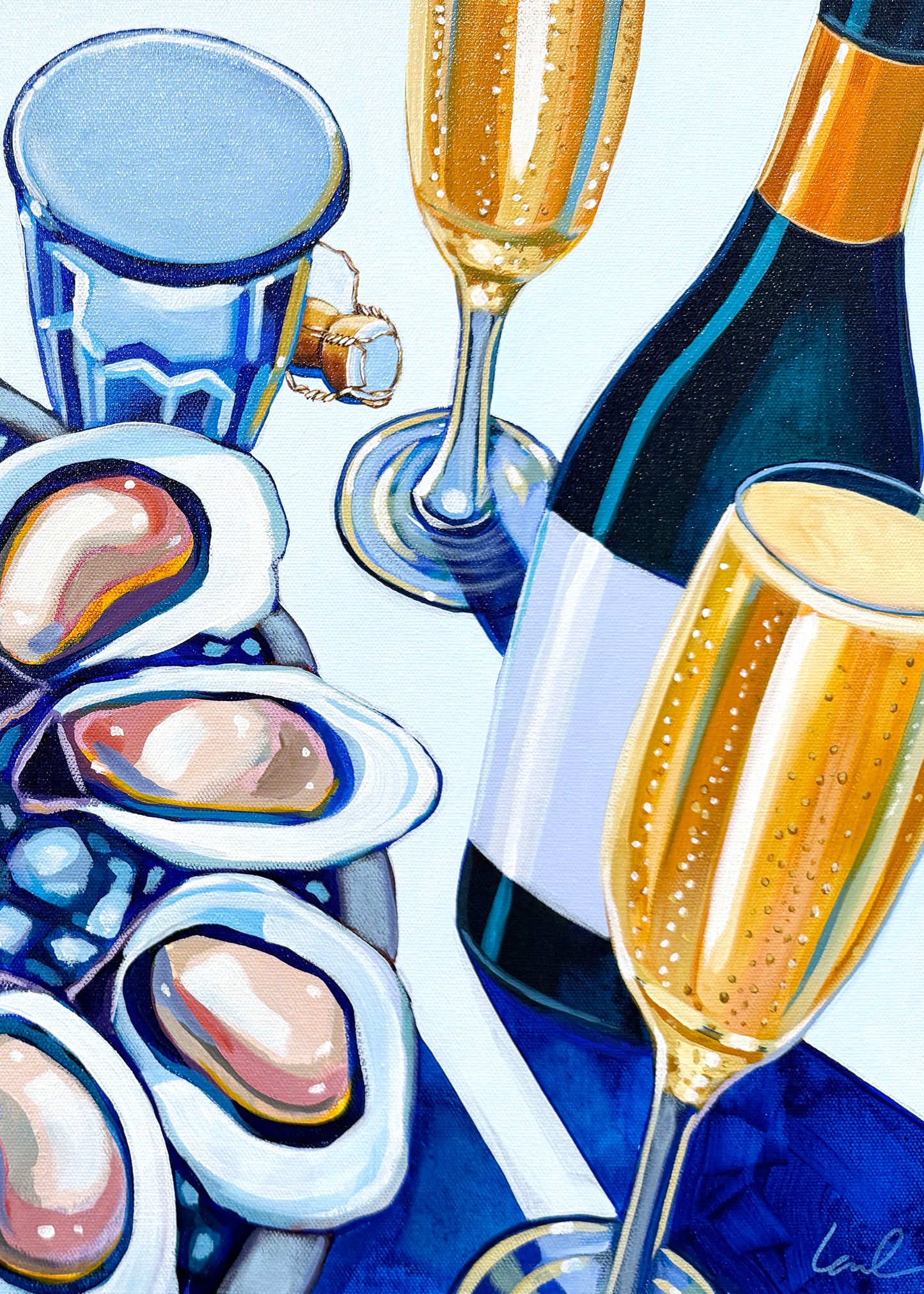Oysters and Champagne Canvas Print