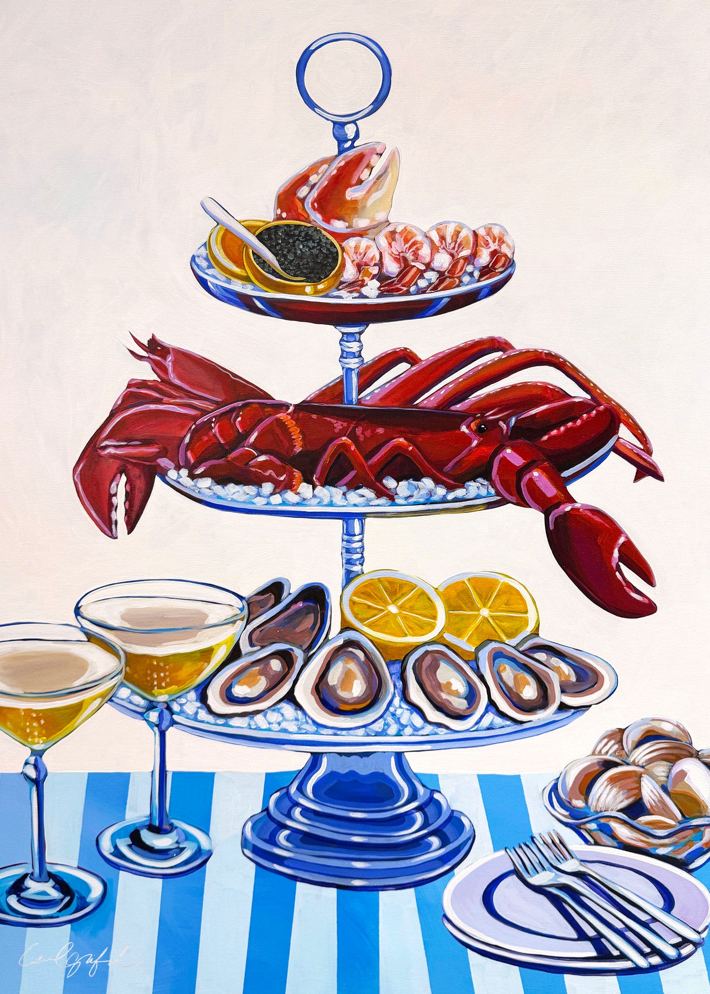 Seafood Tower Canvas Print