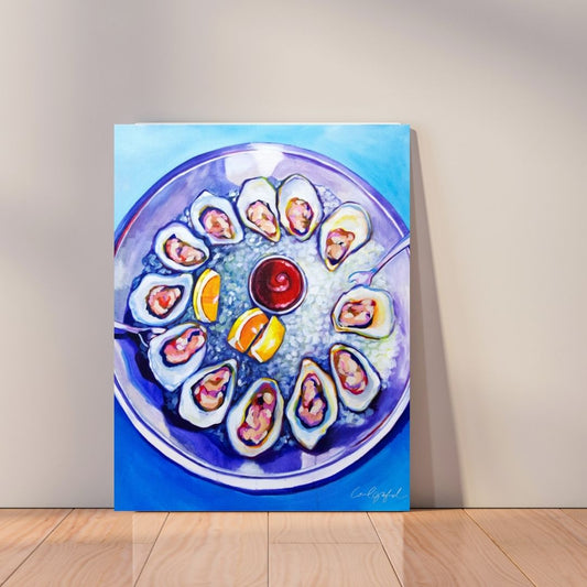 Dozen Oysters Canvas Print