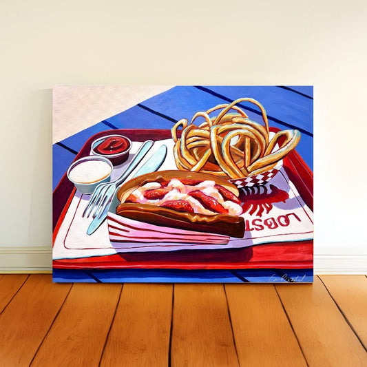 Lobster Roll and Onion Rings Canvas Print