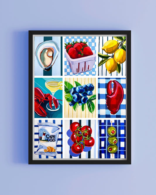 East Coast Summer Collage Print