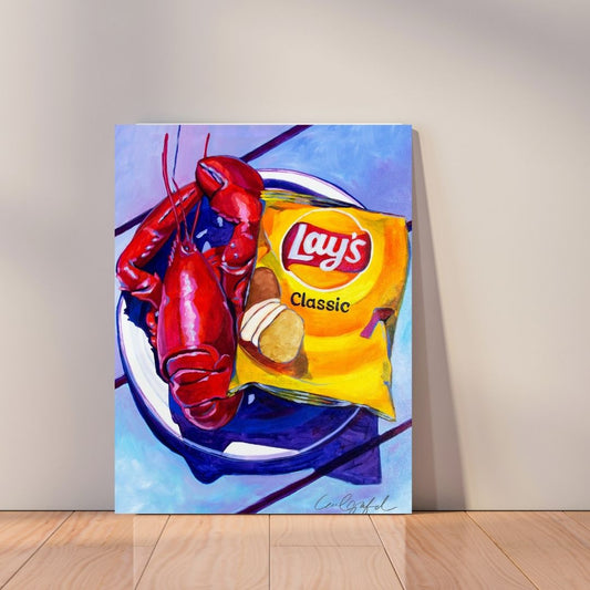 Lobster and Lays Canvas Print