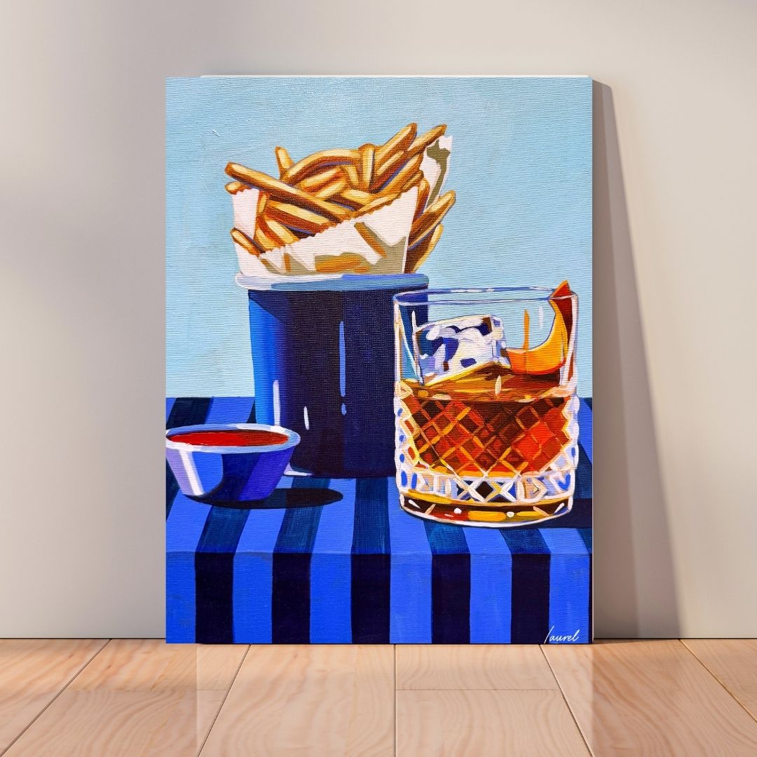 Whiskey and Fries Canvas Print