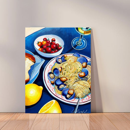 Linguini and Clams Canvas Print