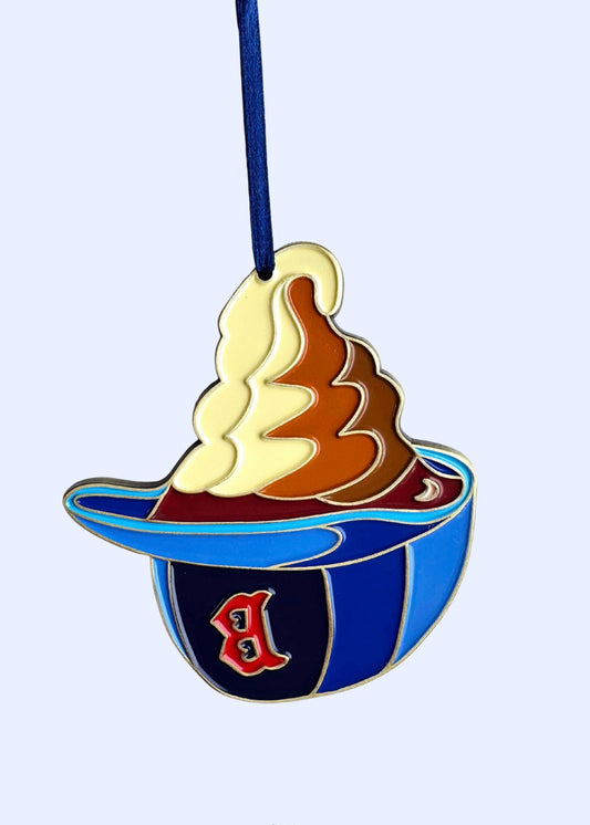 Red Sox Helmet Christmas Ornament - Enamel and Metal