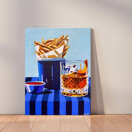 Whiskey and Fries Canvas Print