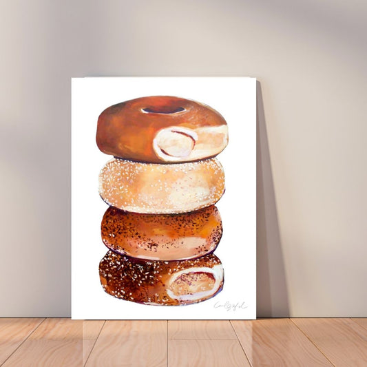 Bagel Stack Canvas Print