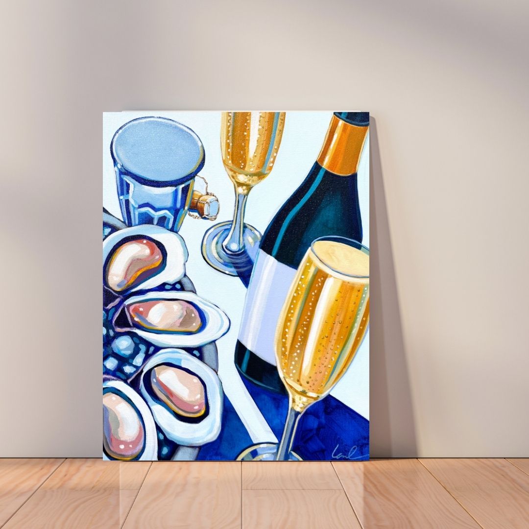 Oysters and Champagne Canvas Print