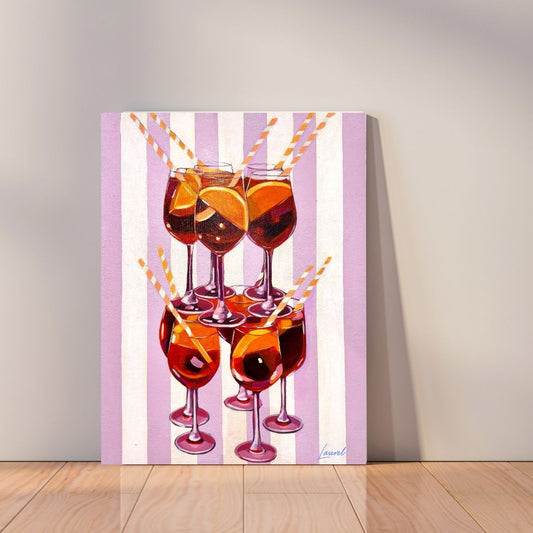 Aperol Spritz Tower canvas print