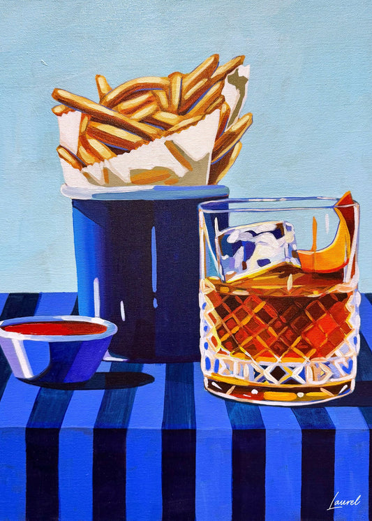 Whiskey and Fries print