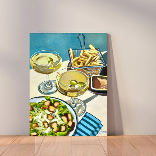 Girl Dinner canvas print