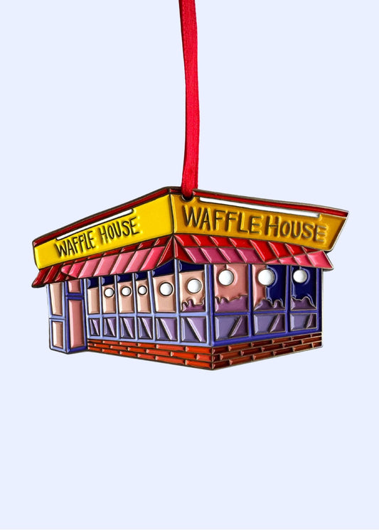 Waffle House Christmas Ornament - Enamel and Metal