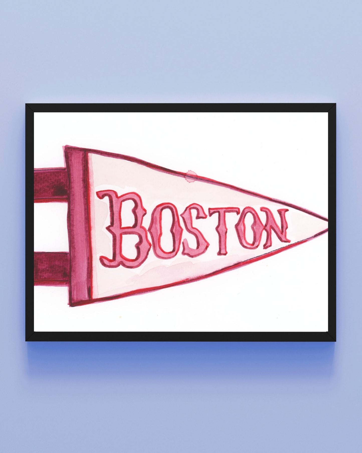 Boston Pennant Print by Laurel Greenfield Art