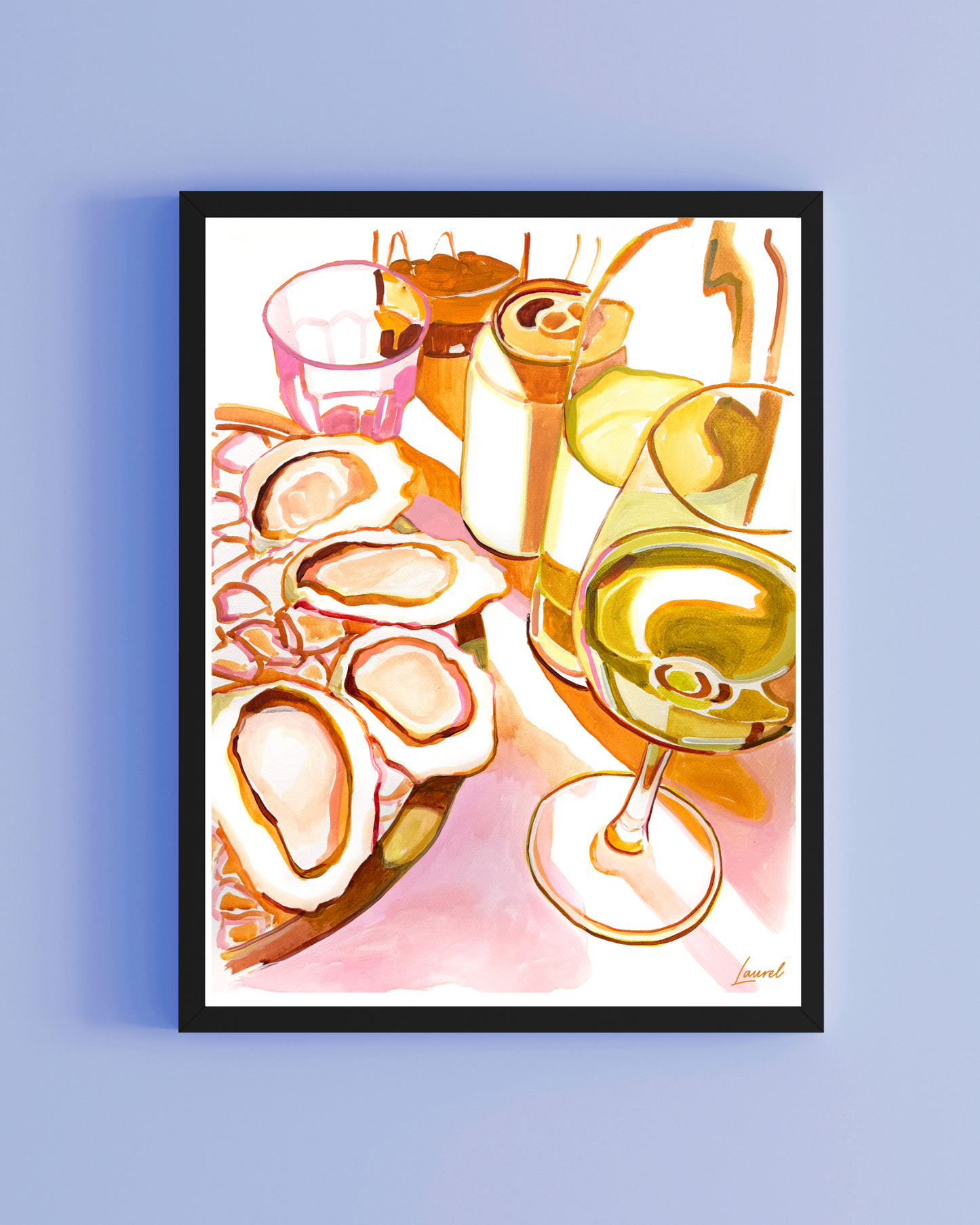 Pink and Orange Brix print