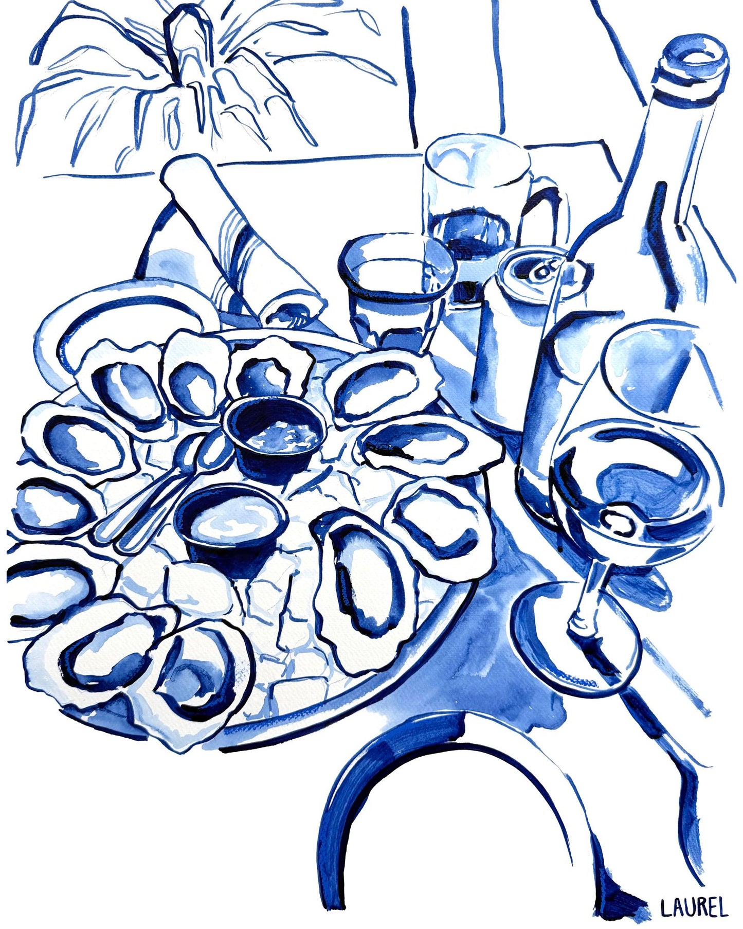 Brix Ultramarine Blue Watercolor print