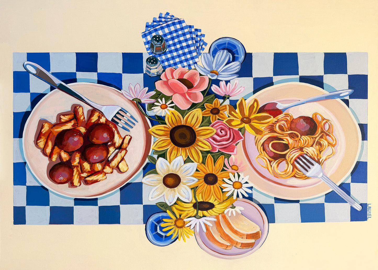 Floral Pasta print