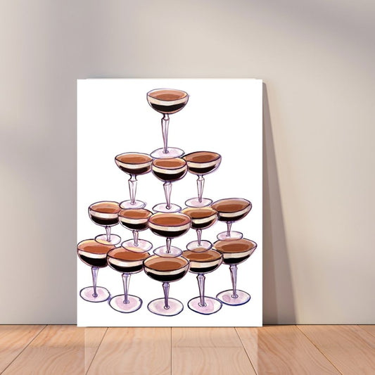 Espresso Martini Tower Canvas Print