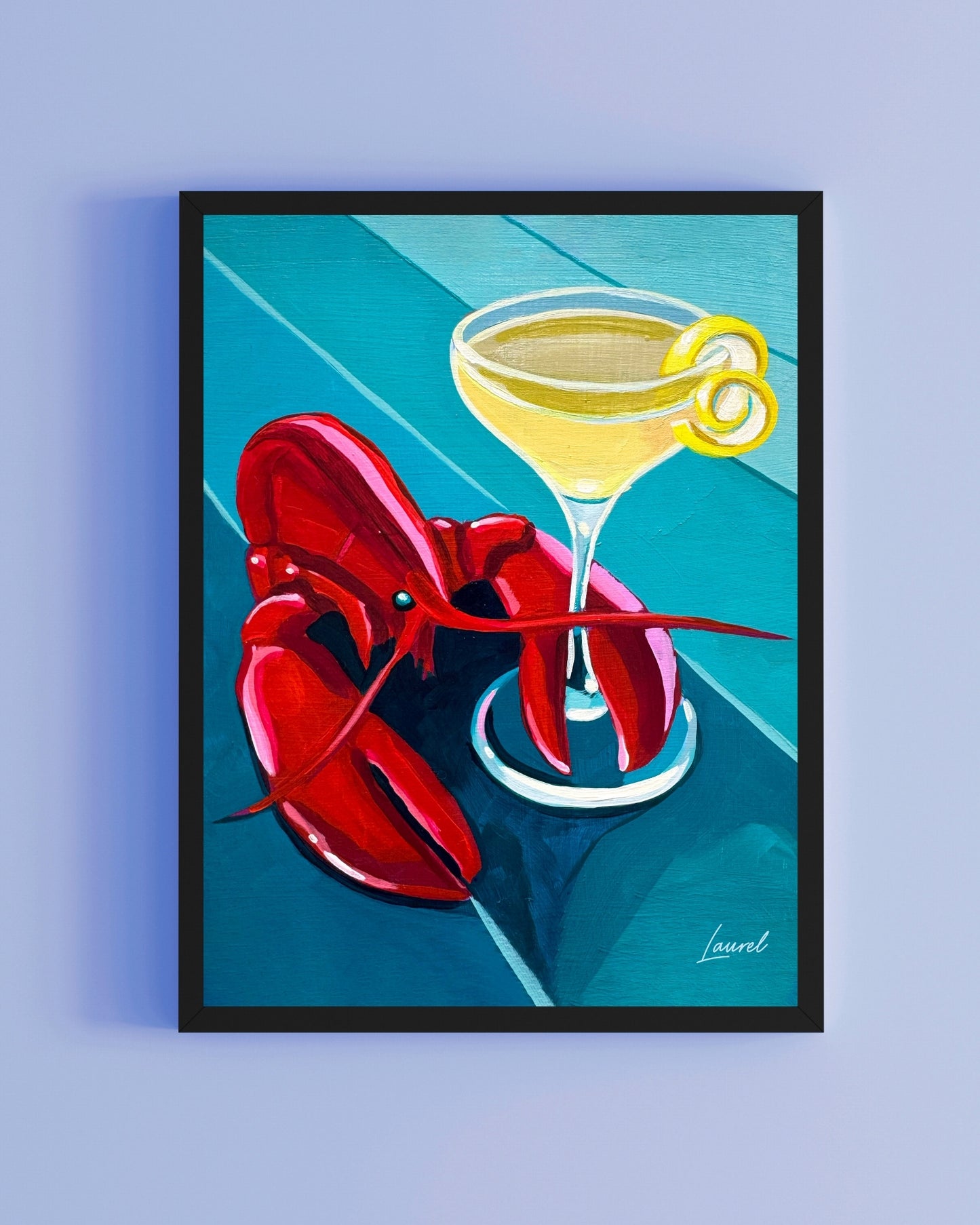 Lobster and Lemondrop Martini Print