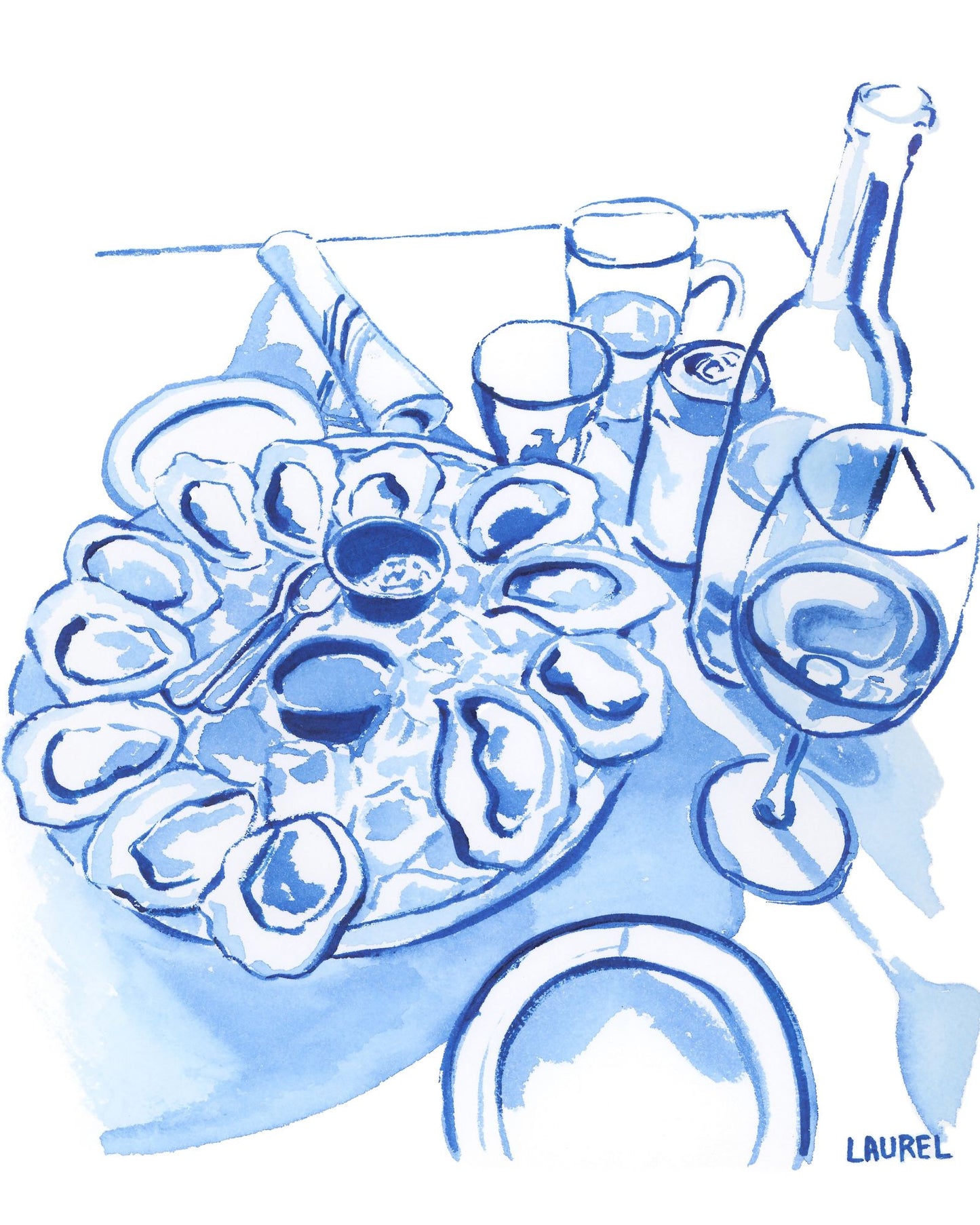 Brix Phthalo Blue Watercolor print