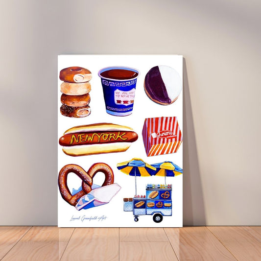 New York Food Combo Canvas Print