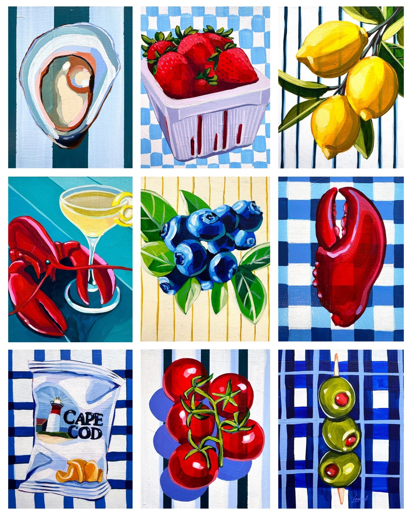 East Coast Summer Collage Print