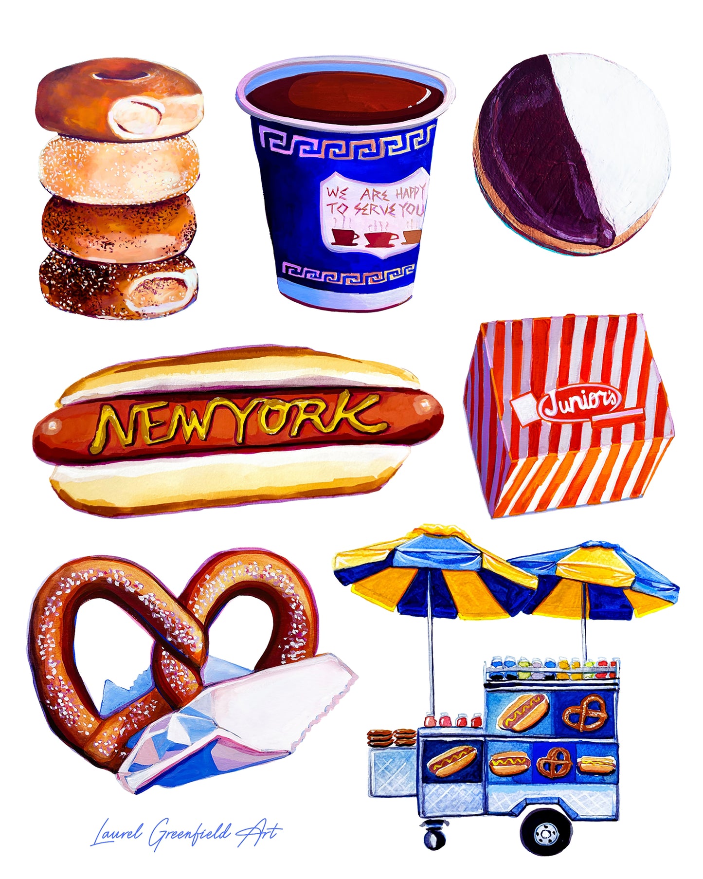 New York Food Combo Canvas Print
