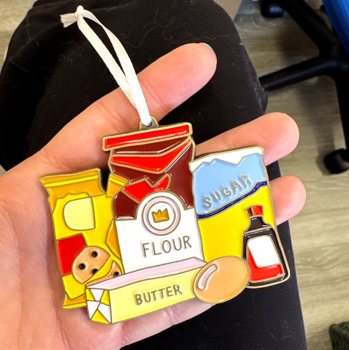 Baking Ingredients Christmas Ornament - Enamel and Metal