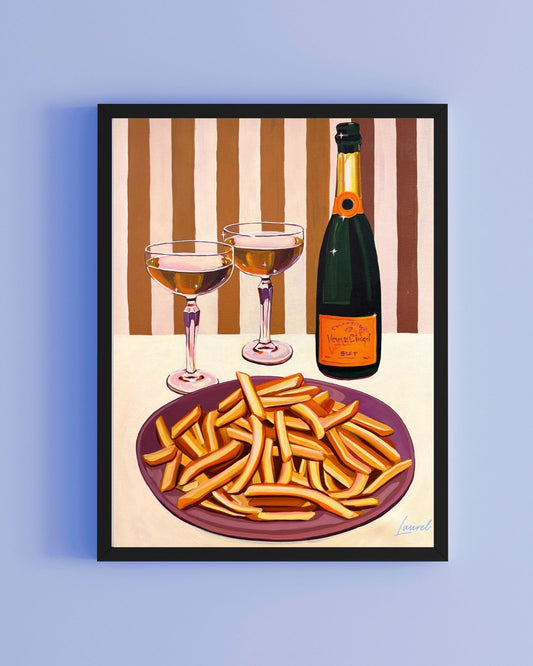 Champagne and Fries print