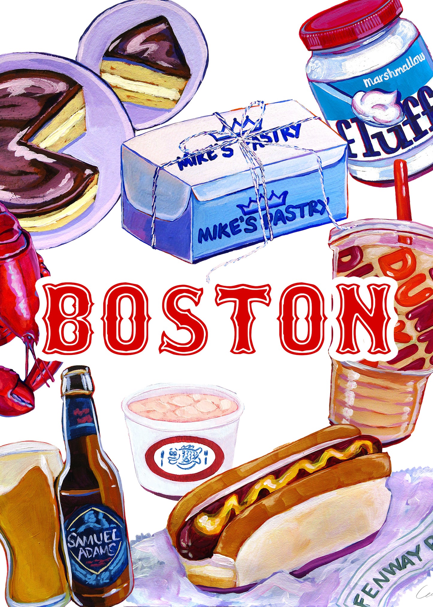 Boston Foods Print