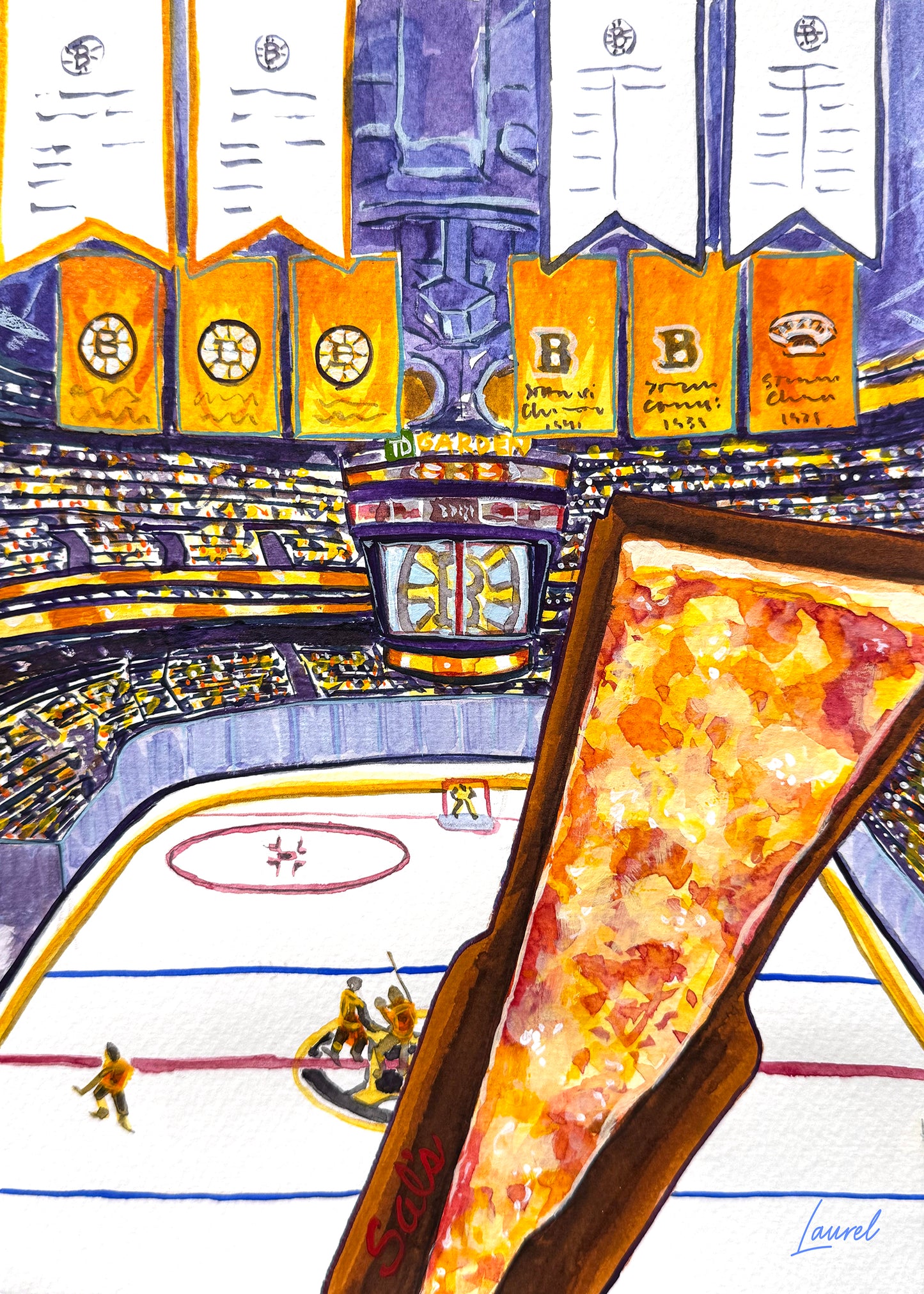 Bruins Pizza print