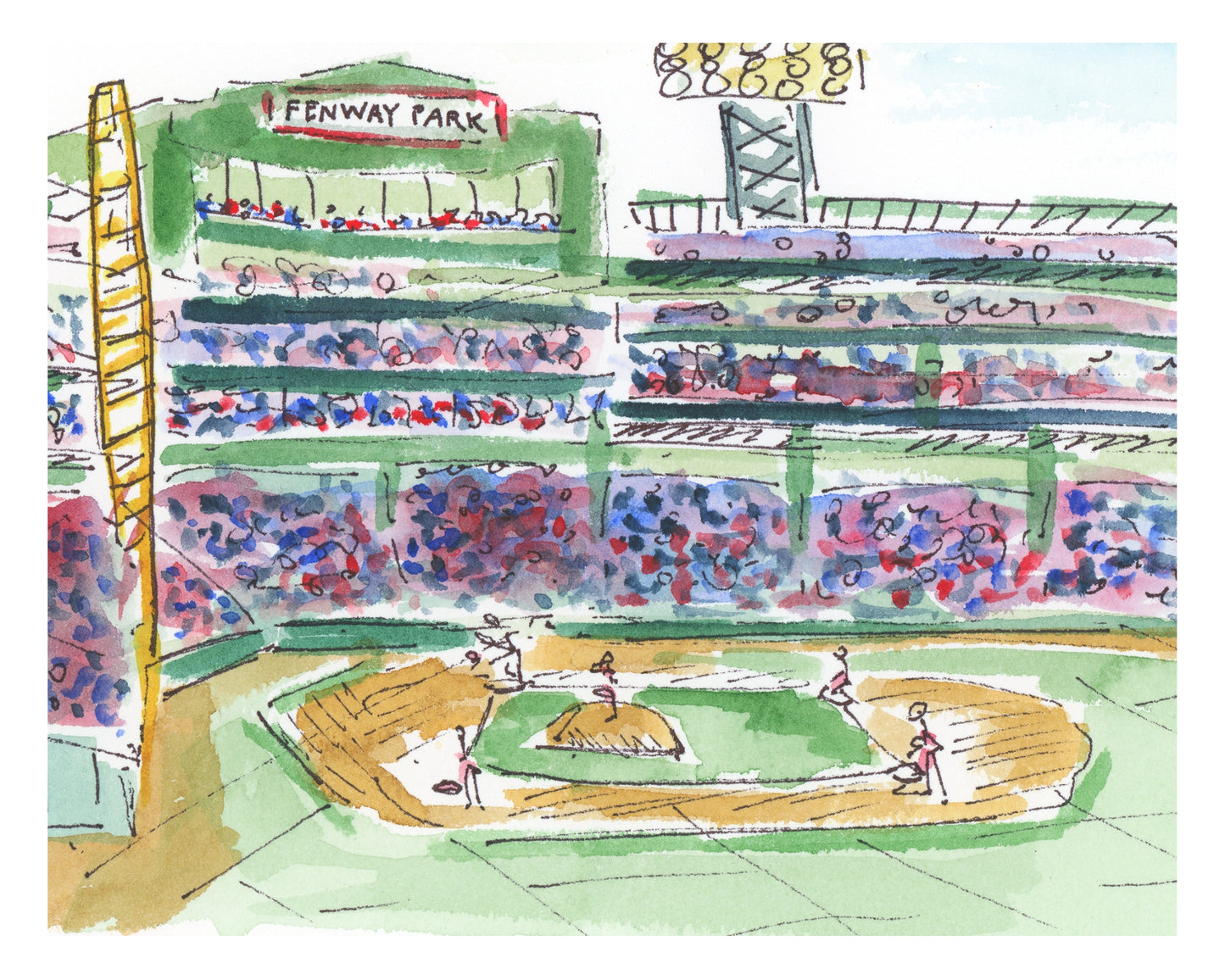 Fenway Park Print by Laurel Greenfield Art