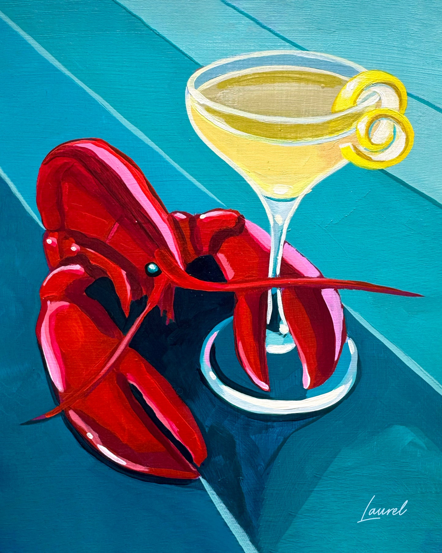 Lobster and Lemondrop Martini Print