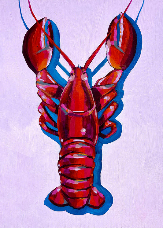 Purple Single Lobster Print